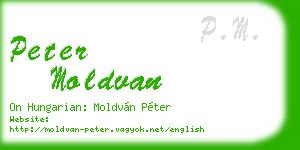 peter moldvan business card